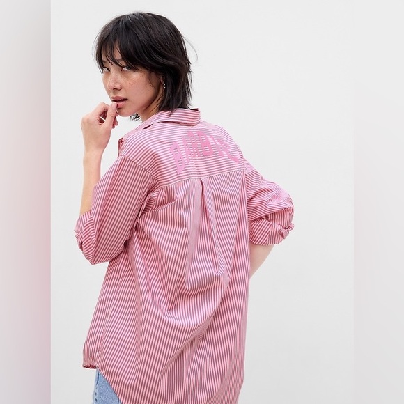 GAP Tops - Gap × Barbie™ Adult Organic Cotton Stripe Big Shirt